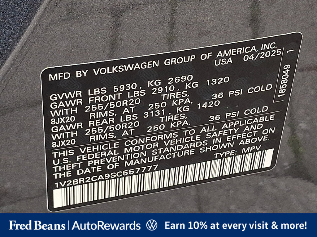 Certified 2025 Volkswagen Atlas SEL AWD/4WD image 32
