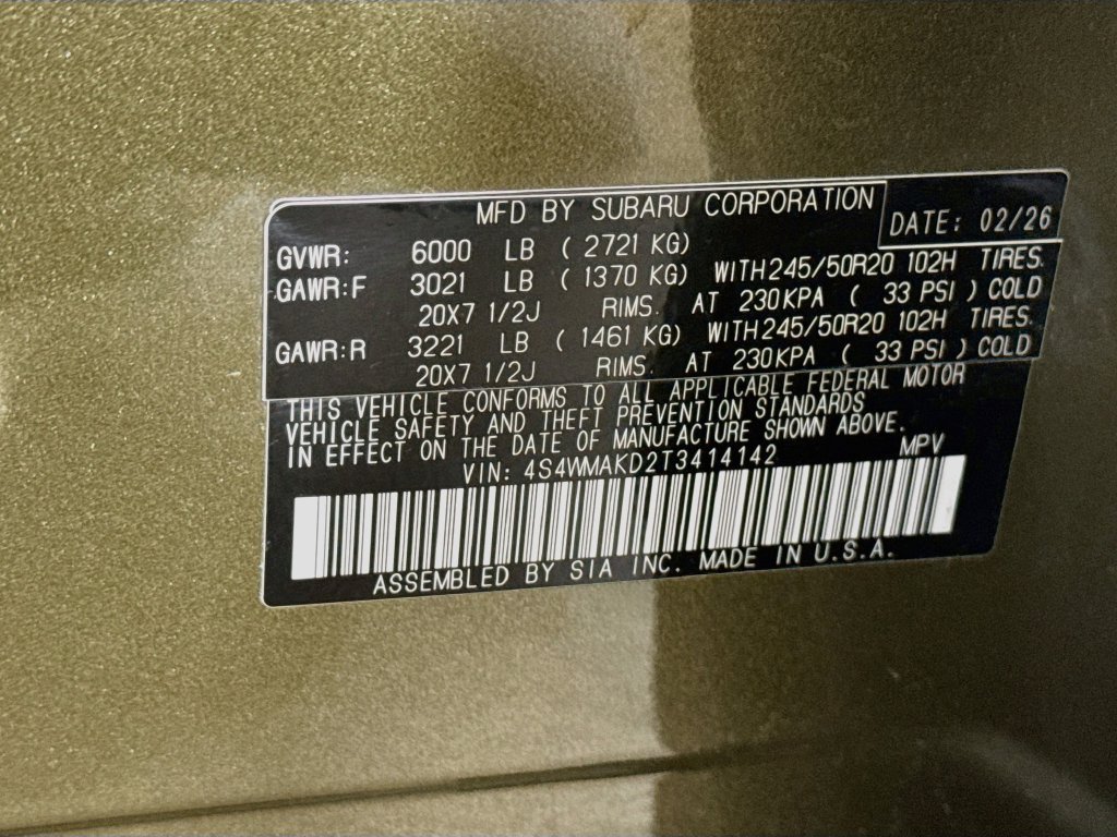 Certified 2026 Subaru Ascent Touring AWD/4WD image 44