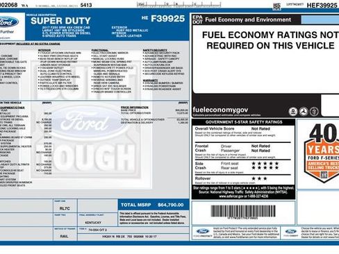 Used 2017 Ford F250 Lariat w/ Lariat Value Package AWD/4WD image 34