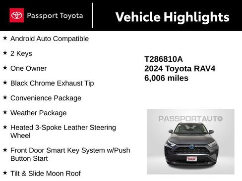 Certified 2024 Toyota RAV4 XLE w/ Convenience Package image 15
