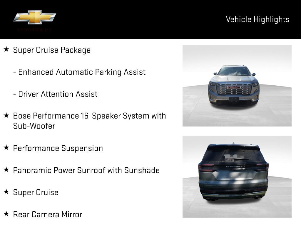 Used 2025 GMC Acadia Denali w/ Super Cruise Package AWD/4WD image 20