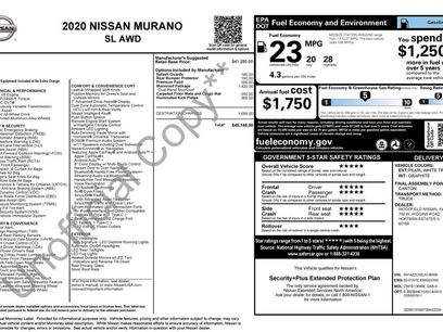 Used 2020 Nissan Murano SL w/ Moonroof Package