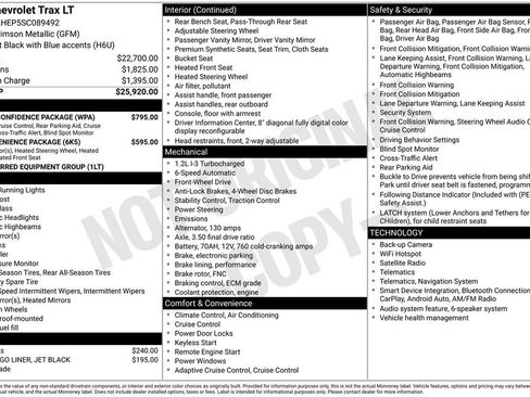 Used 2025 Chevrolet Trax LT w/ Driver Confidence Package FWD image 10