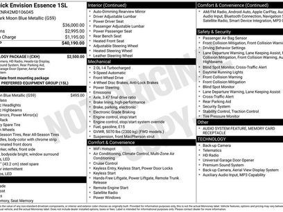 Used 2021 Buick Envision Essence w/ Technology Package I