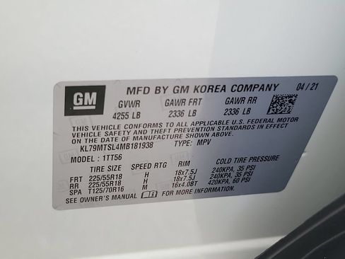 Used 2021 Chevrolet TrailBlazer RS w/ Sun and Liftgate Package FWD image 34