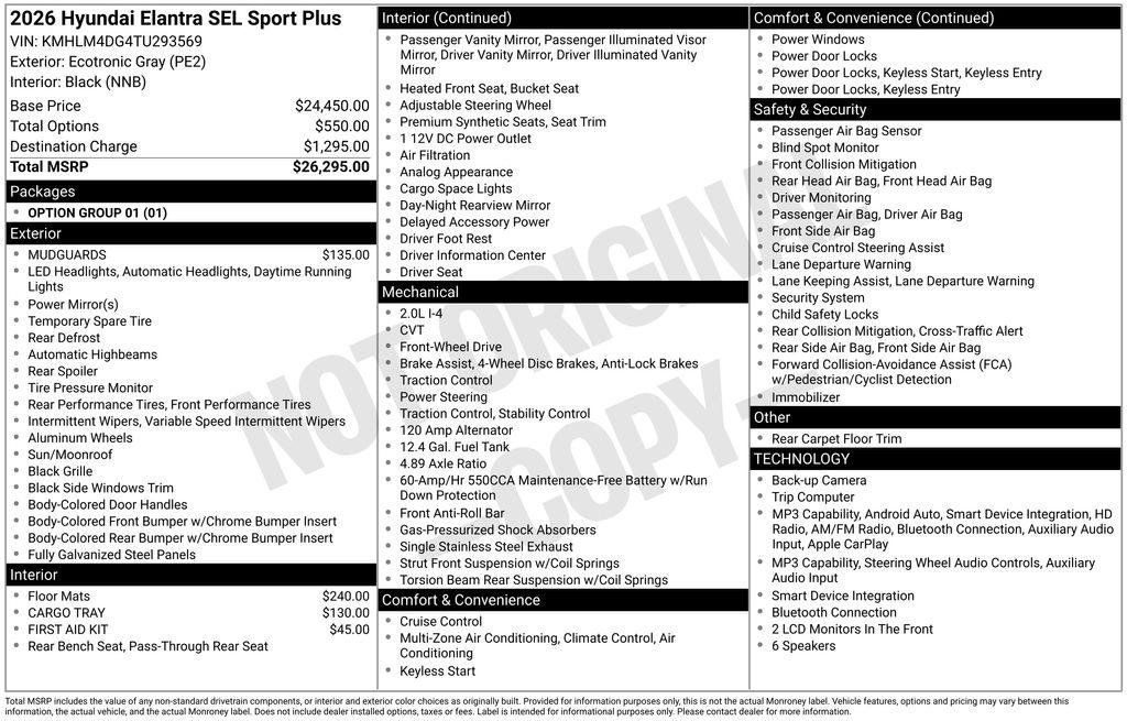 New 2026 Hyundai Elantra SEL Sport FWD image 38