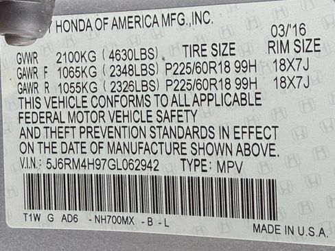 Used 2016 Honda CR-V Touring image 42