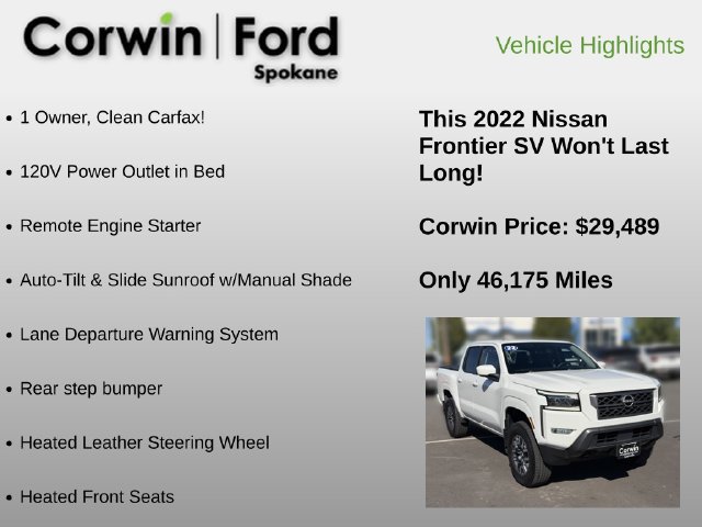 Used 2022 Nissan Frontier SV w/ SV Premium Package AWD/4WD image 6