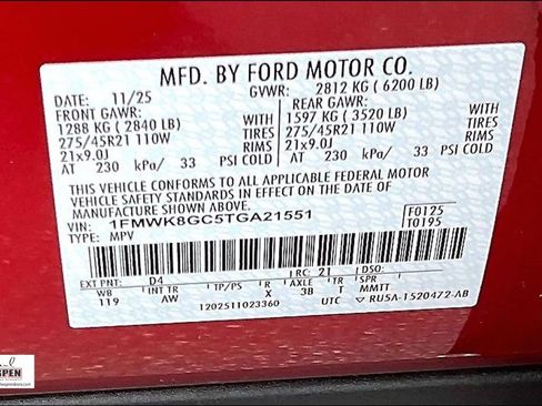 New 2026 Ford Explorer ST w/ Sun And Sound Package AWD/4WD image 13