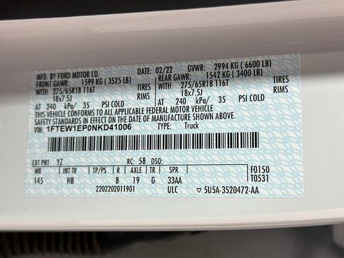 Used 2022 Ford F150 Lariat w/ Equipment Group 502A High image 12