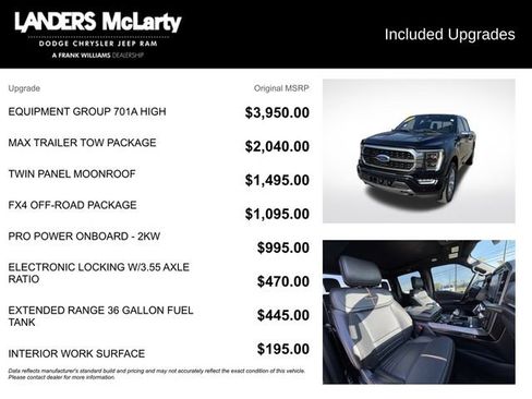 Used 2023 Ford F150 Platinum w/ Equipment Group 701A High image 15