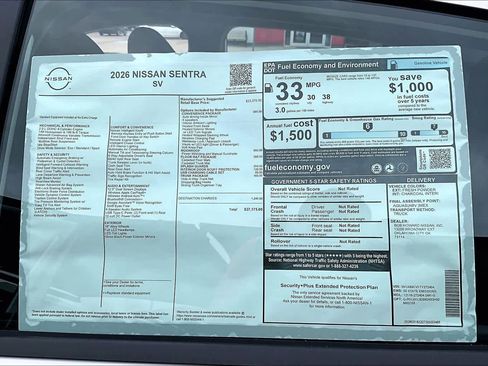 New 2026 Nissan Sentra SV FWD image 18