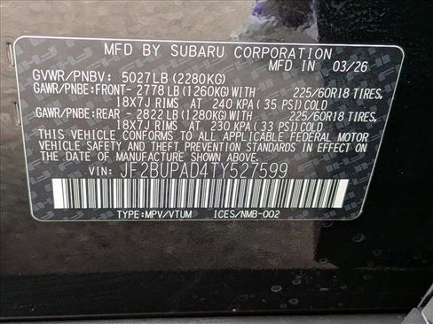 New 2026 Subaru Outback Premium AWD/4WD image 19