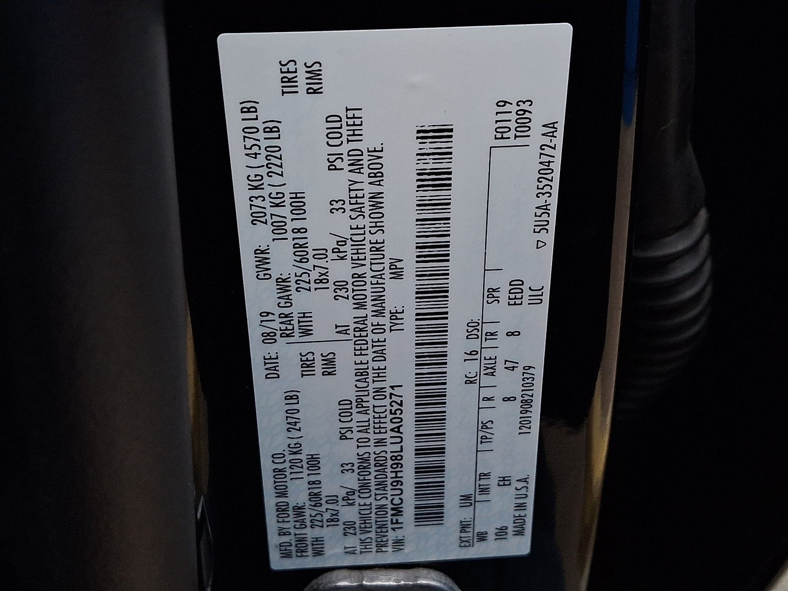 Used 2020 Ford Escape SEL AWD/4WD image 27
