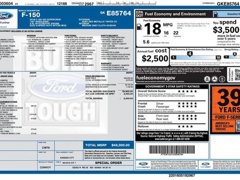 Used 2016 Ford F150 XLT w/ Equipment Group 302A Luxury AWD/4WD image 36