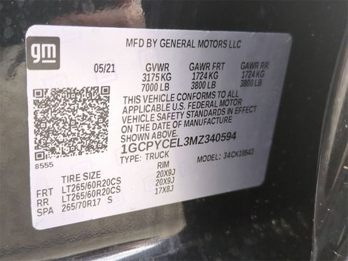 Certified 2021 Chevrolet Silverado 1500 Custom Trail Boss w/ LPO, Dark Essentials Package image 32