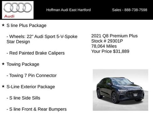 Used 2021 Audi Q8 Premium Plus w/ Premium Plus Package AWD/4WD image 6