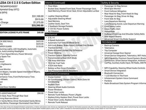 Used 2023 MAZDA CX-5 Carbon Edition image 3