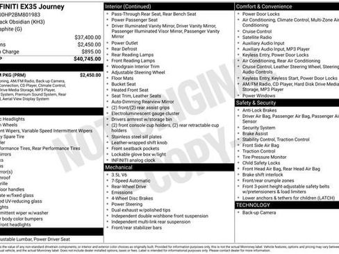Used 2011 INFINITI EX35 Journey w/ Premium Pkg image 19