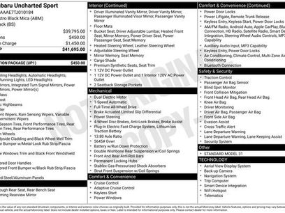 New 2026 Subaru Uncharted AWD w/ Protection Package