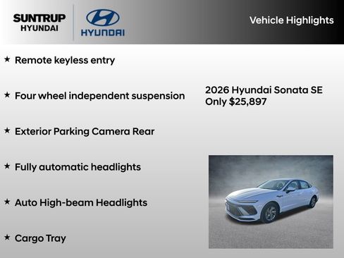 Used 2026 Hyundai Sonata SE FWD image 16