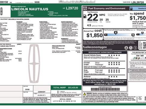 Certified 2020 Lincoln Nautilus Reserve AWD/4WD image 33