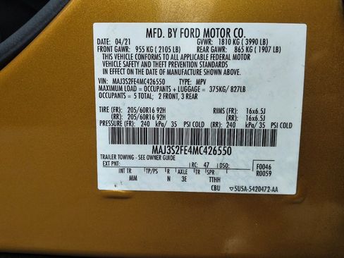 Used 2021 Ford EcoSport S FWD image 33