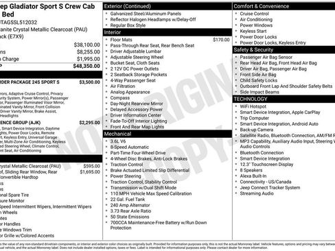 Used 2025 Jeep Gladiator Sport AWD/4WD image 6