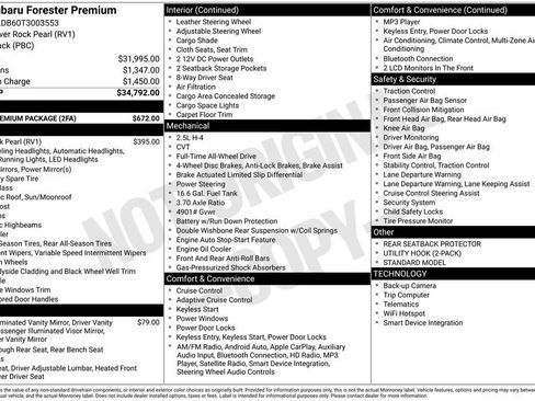 Used 2026 Subaru Forester Premium w/ Base/Premium Package image 32