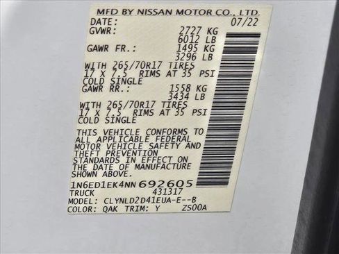 Used 2022 Nissan Frontier PRO-4X w/ Pro-4X Premium Package image 24