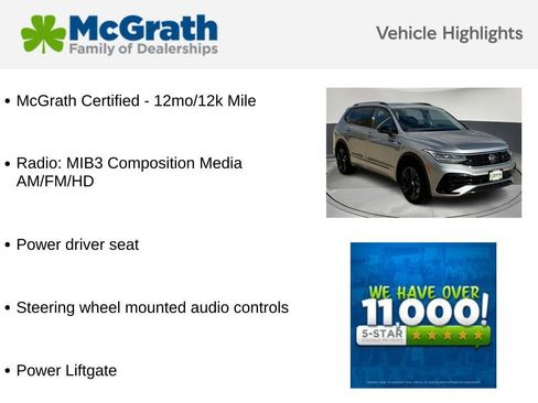 Used 2024 Volkswagen Tiguan SE R-Line w/ MDO Package, Two-Row image 5