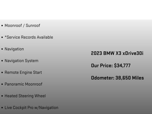Used 2023 BMW X3 xDrive30i w/ Premium Package image 18