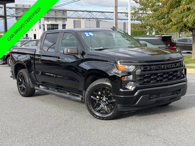 Certified 2024 Chevrolet Silverado 1500 Custom w/ Turbomax Blackout Package AWD/4WD image 1