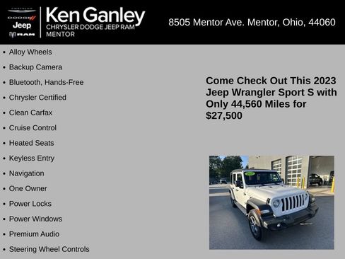 Used 2023 Jeep Wrangler Unlimited Sport AWD/4WD image 5