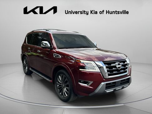 Used 2023 Nissan Armada Platinum w/ Captain's Chairs Package RWD image 1