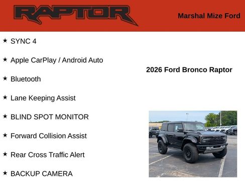 New 2026 Ford Bronco Raptor AWD/4WD image 2