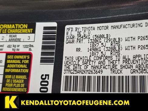Used 2019 Toyota Tacoma Limited AWD/4WD image 10