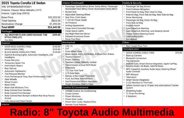Used 2025 Toyota Corolla LE FWD image 12