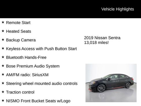 Used 2019 Nissan Sentra NISMO w/ Electronics Package image 5