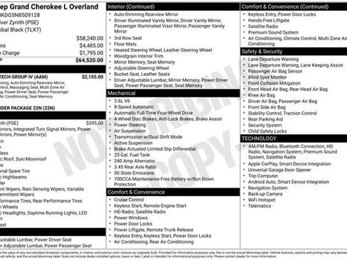 Used 2022 Jeep Grand Cherokee L Overland w/ Luxury Tech Group IV image 30