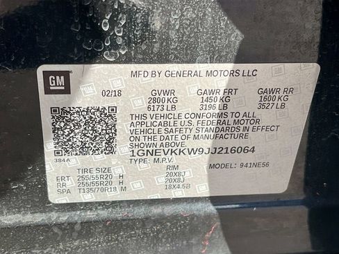 Used 2018 Chevrolet Traverse High Country w/ LPO, Cargo Package AWD/4WD image 34
