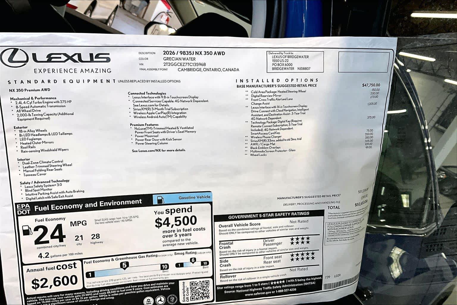 New 2026 Lexus NX 350 AWD w/ Premium Package image 14