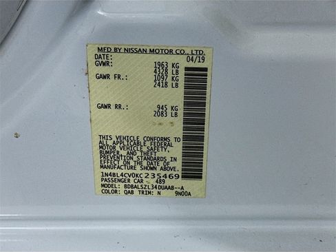 Used 2019 Nissan Altima 2.5 SR w/ SR Premium Package image 35