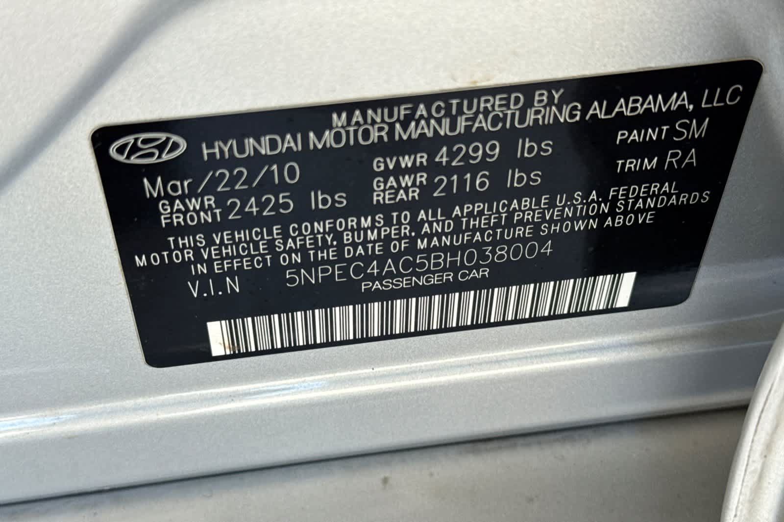 Used 2011 Hyundai Sonata Limited w/ Navigation Pkg 5 FWD image 33