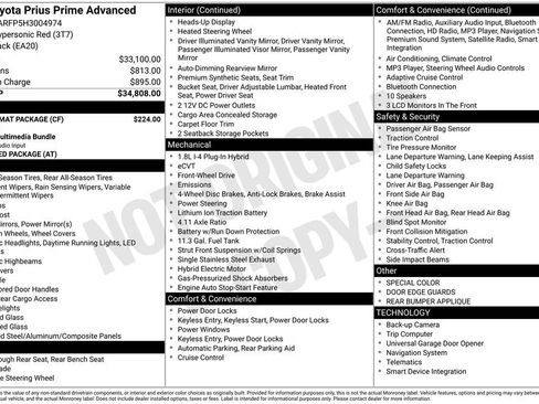 Used 2017 Toyota Prius Prime Advanced w/ Carpet Mat Package image 2