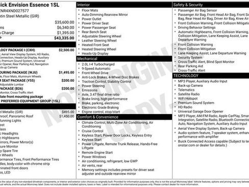 Used 2022 Buick Envision Essence w/ Technology Package I FWD image 2