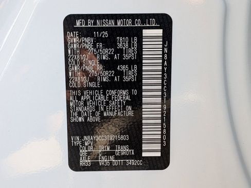 New 2026 Nissan Armada Platinum Reserve image 33