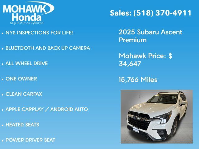 Used 2025 Subaru Ascent Premium AWD/4WD image 7
