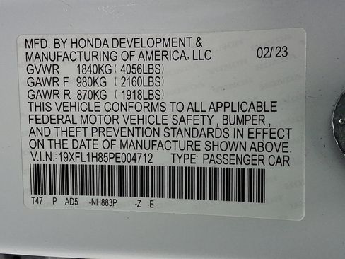 Certified 2023 Honda Civic Sport Touring image 30