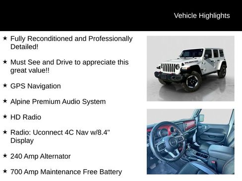 Used 2021 Jeep Wrangler Unlimited Rubicon w/ Uconnect 4C Nav & Sound Group AWD/4WD image 31